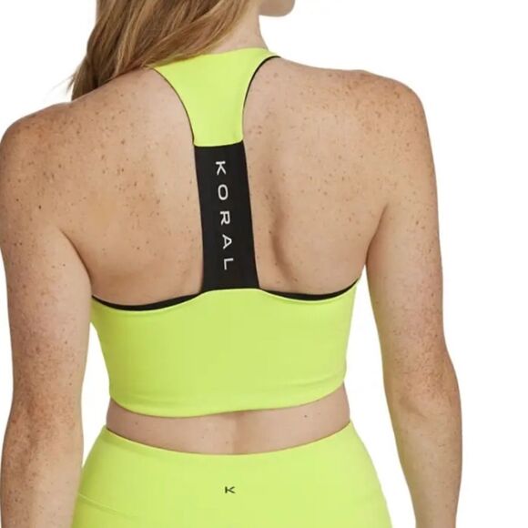 🆕Koral Lime Green Sports Bra NWT - Picture 4 of 8